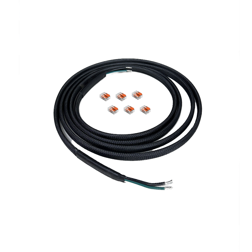 This is copper tinned marine grade wiring and able to withstand higher loads than standard solid wiring. For this reason, we use a ABYC standard for wire gauge depending on length. Pre-Loomed and ready to install Rated for 110VAC and 12VDC circuits Inclu