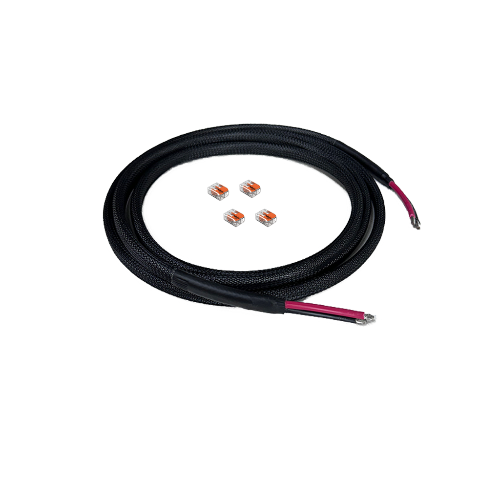 This is copper tinned marine grade wiring and able to withstand higher loads than standard solid wiring. For this reason, we use a ABYC standard for wire gauge depending on length. Pre-Loomed and ready to install Rated for 110VAC and 12VDC circuits Inclu