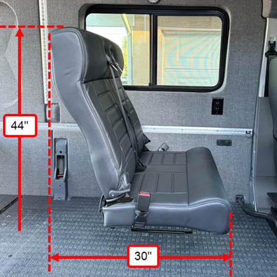 Height and Length Dimensions When Flip Up Bench Is Ready For Use