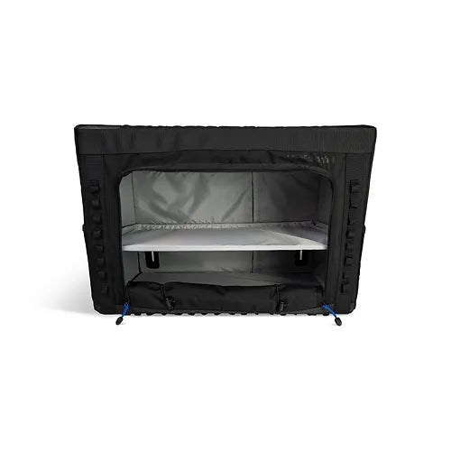 24-inch soft sided upper storage cabinet for vans - front view open