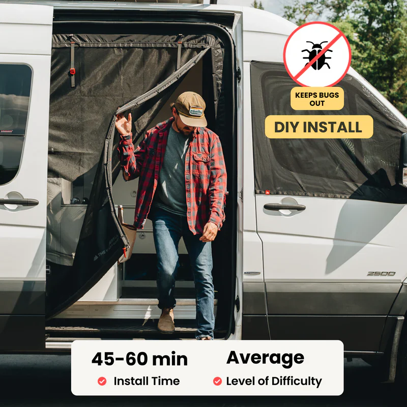 The Wanderful - Transit CampGuard Pro Bug Screen - Easy Installation